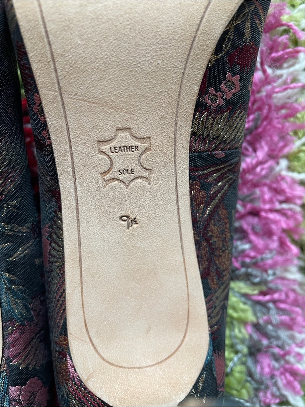 NWOT Sam Edelman Hazel Taper Toe Heeled Pump - Bird Print Fabric - Picture 8 of 14